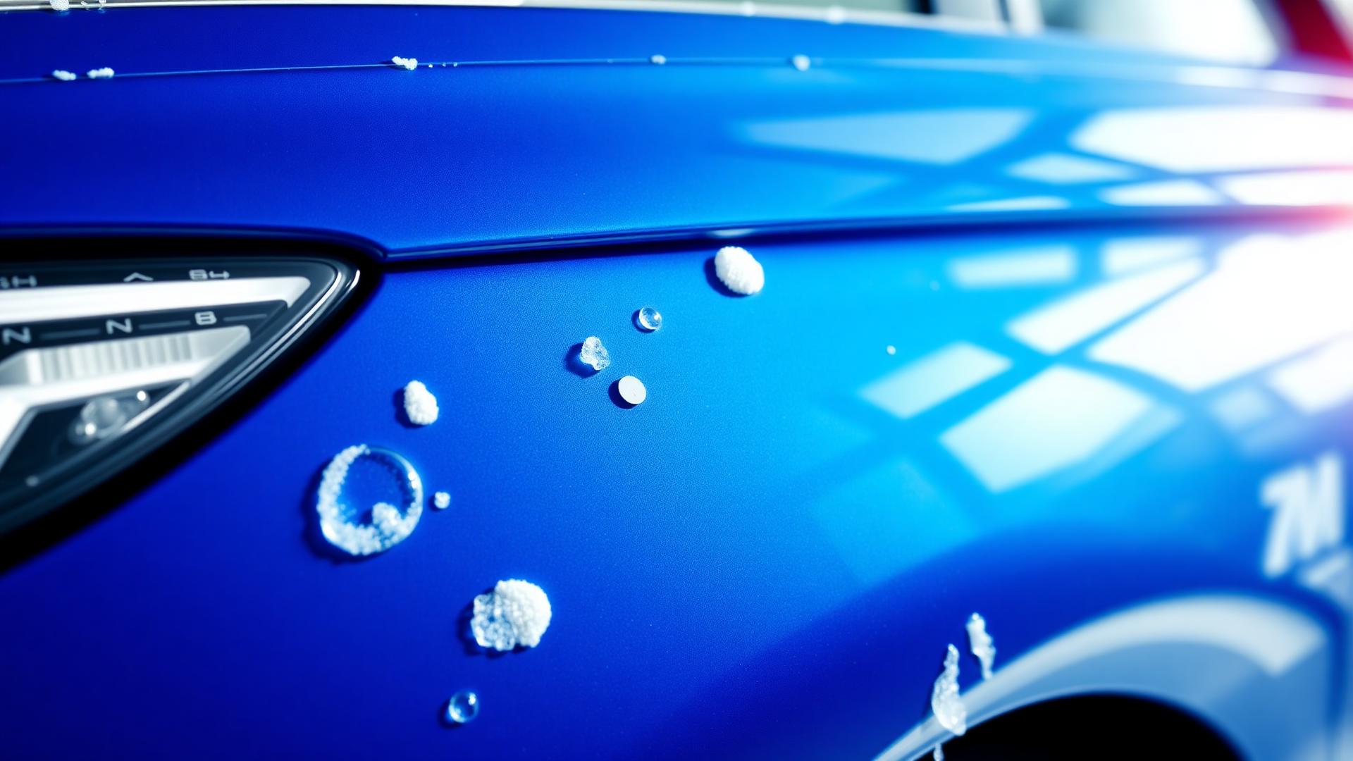 Carro sendo lavado com profissionalismo